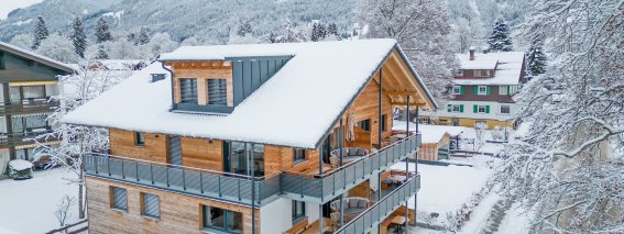 Winter in Oberstdorf - Hausaufnahme Dorf Suites