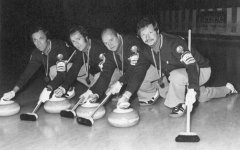 Manfred Räderer und sein Team - die ersten deutschen Medaillengewinner einer Weltmeisterschaft (Bronze, 1972, Garmisch)