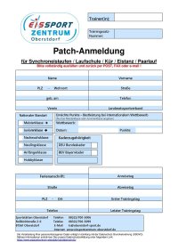 Anmeldeformular Patches GER