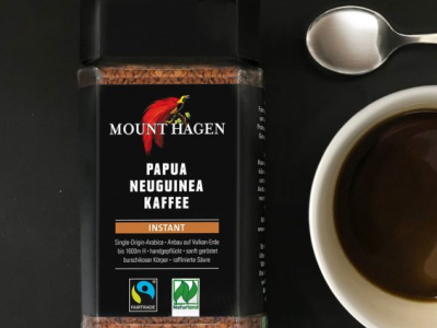 Mounthagen Single Origin Papua Neuguinea Instant Kaffee Glas