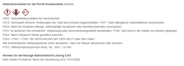Pure Waters CDL plus Gefahrenhinweise