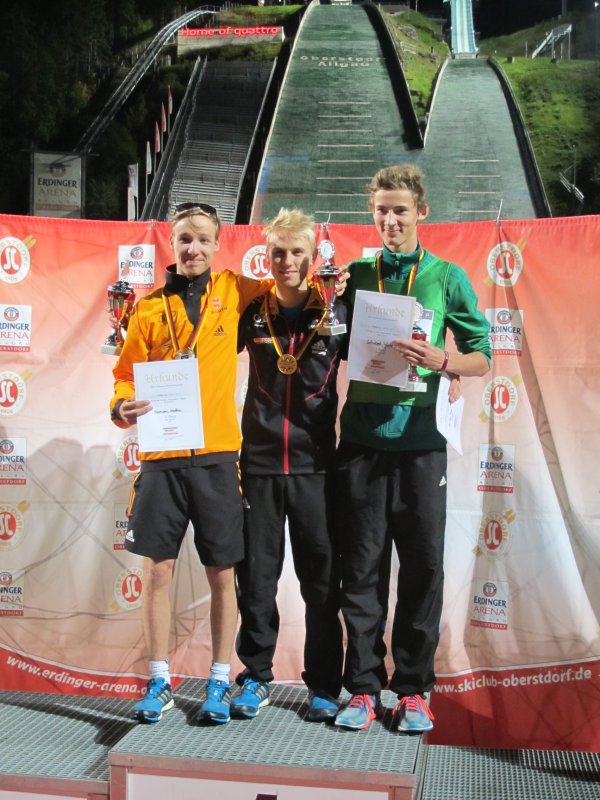 Podium Skisprung-Wettkampf J17 19.09.2014