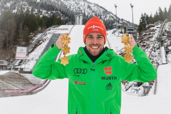 Bildermacher-Sport Jens Körner Johannes Rydzek mit seinen mittlerweile sechs Goldmedaillen
