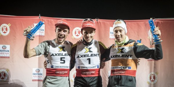 Eric Frenzel gewinnt vor Johannes Rydzek und Mario Seidl