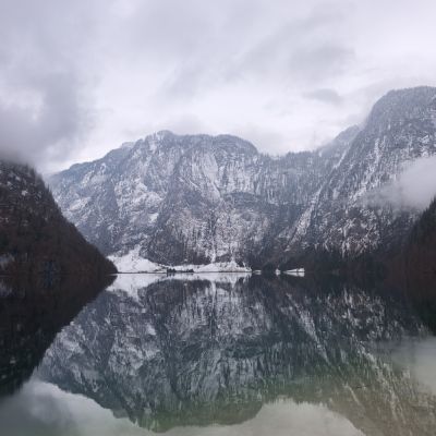 Blick über den Königssee in Richtung Salet