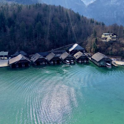 Bootshäuser am Königssee