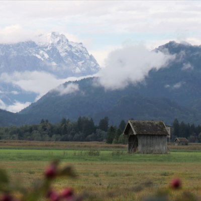 Nach drei Nebeltagen die Zugspitze gesehen auf dem Weg nach Murnau 🚴‍♂️