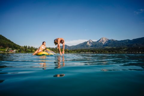 SUP Region Villach Tourism, Lake Faak with stunning mountain scenery