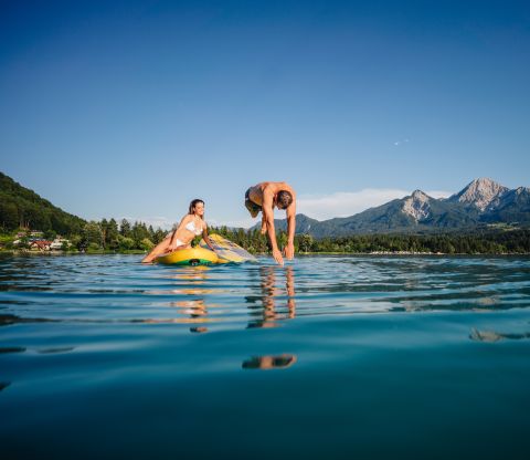 SUP régió Villach Turizmus, Faaker-tó lenyűgöző hegyi tájjal