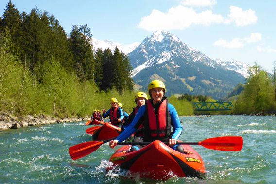 Kajak-Rafting im Allgäu