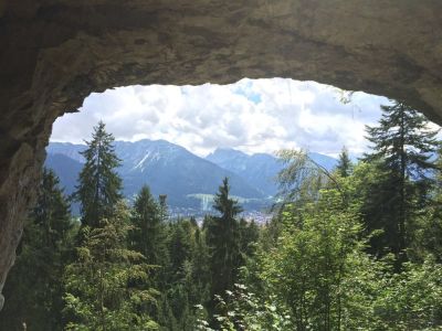 Judenkirche mit Blick auf Oberstdorf