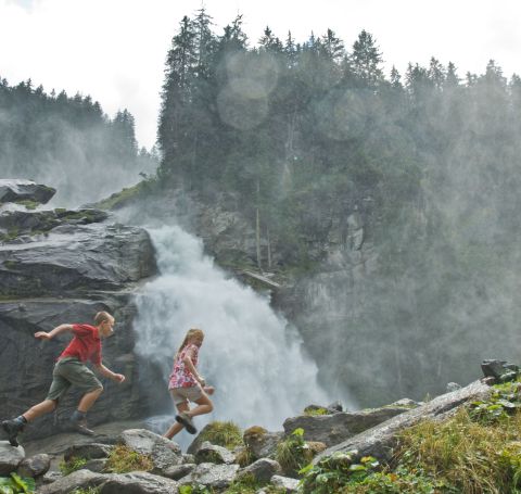 Le cascate di Krimml sono un'attrazione per grandi e piccini