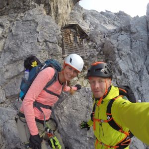 Magnus bei der Gipfeltour - Ellmauer Halt