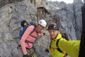 Magnus bei der Gipfeltour - Ellmauer Halt