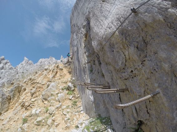 Kletterpassage beim Ellmauer Halt