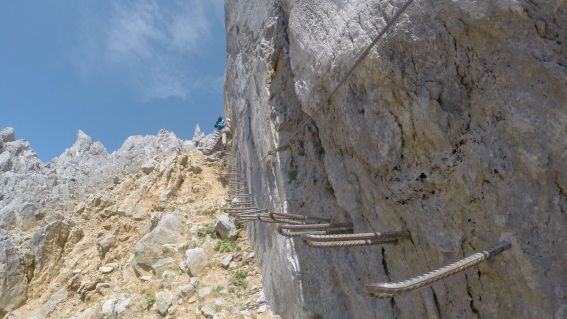 Kletterpassage beim Ellmauer Halt