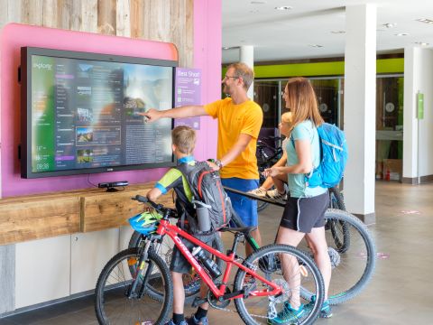 On our screens at the entrance, you can see suggested tours or plan your own.