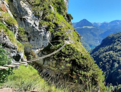The Grünstein via ferrata is perfect for anyone looking to get their adrenaline pumping. A great summer vacation tip!
