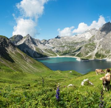 Der Lünersee bietet ein traumhaftes Alpenpanorama