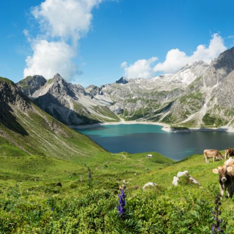 Der Lünersee bietet ein traumhaftes Alpenpanorama