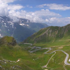 Blick vom Fuscher Törl-Sommer auf der Großglockner Hochalpenstraße