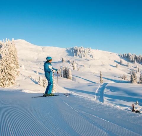 1083346 Skiën in het skigebied Grasgehren
