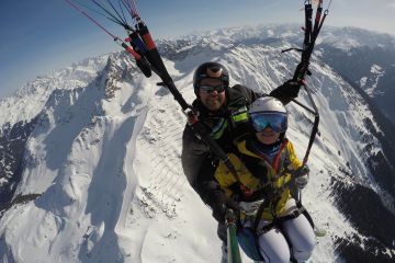 Tandemflug im Montafon im Winter