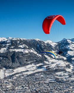 Tandemfliegen im Winter in Tirol