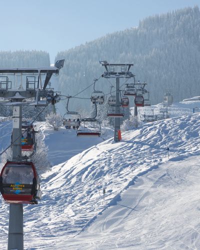 Alpspitzbahn im Winter - Skifahren an der Alpspitze