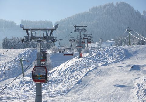 Alpspitzbahn en hiver - skier à l'Alpspitze