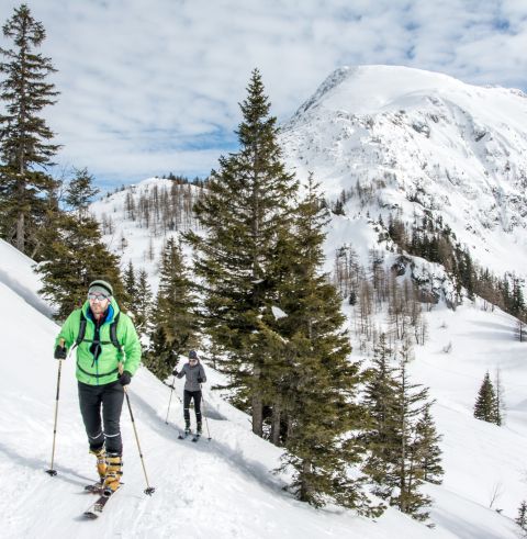 Unterwegs auf Tourenski in Berchtesgaden