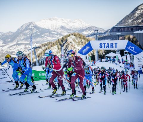 Ski-alpinismewedstrijd op de Jenner in Schönau am Königssee