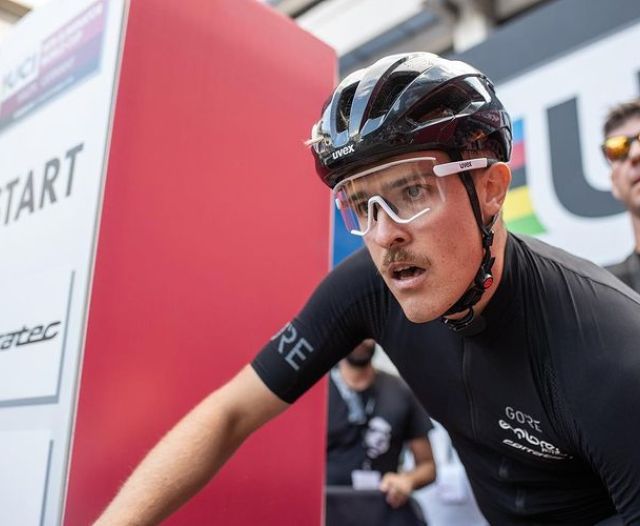 Nils Riecker sulla linea di partenza