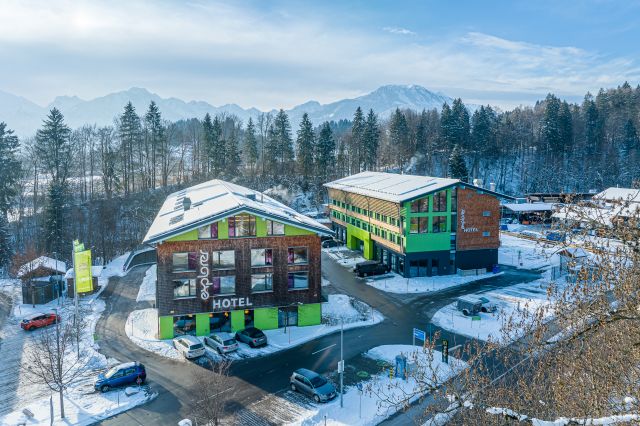 Das Explorer Hotel Oberstdorf im Winter