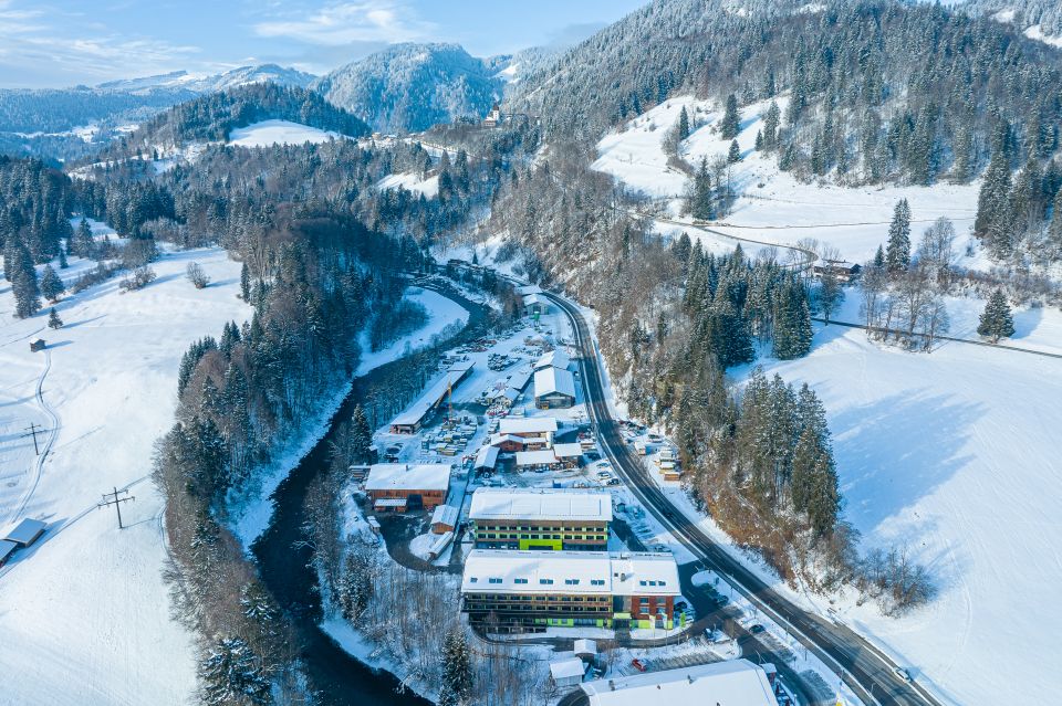 Das Explorer Hotel Oberstdorf von oben