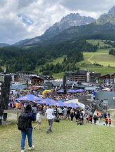 Ziel des Downhill Weltcups in Leogang