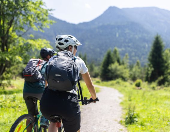 Radelspaß im Sommerurlaub in den Alpen: Mountainbiken in den Bergen