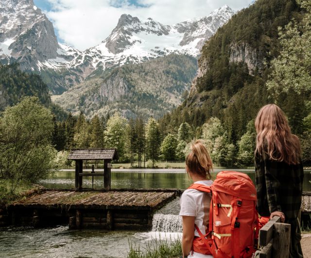 The Schiederweiher was voted Austria's most beautiful spot in 2018. You should definitely check it out while on holiday in Hinterstoder. It's a holiday highlight at any time of year.