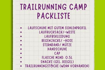 Trailrunning Packliste (2)