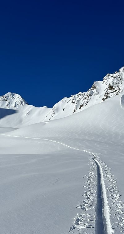 Ski touring trail and the Saarbrücken Hut in Montafon