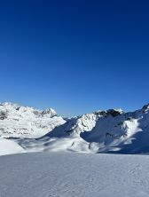 Blick ins Silvretta Gebirge bei einer Skitour zur Seelücke