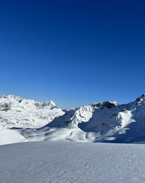 Blick ins Silvretta Gebirge bei einer Skitour zur Seelücke