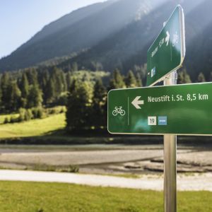 Tipp für den Radurlaub: der Talradweg im Stubaital ist insgesamt 9 km lang