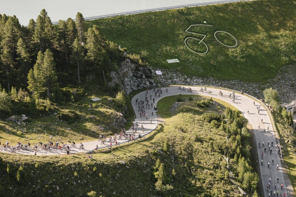 Die anspruchsvolle Strecke des Ötztaler Radmarathons in Sölden inTirol