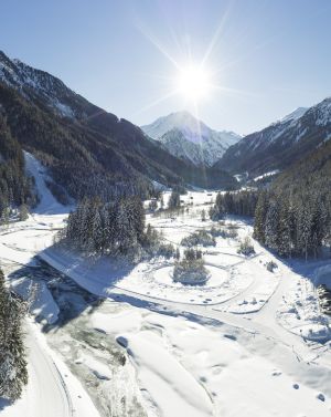 Der Kid´s Park Klaus Äuele im Stubaital, auch im Winter ein beliebtes Ausflugsziel für die ganze Familie.