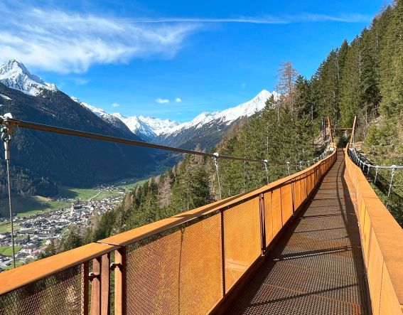 New suspension bridge in Neustift im Stubaital