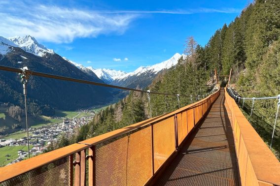 New suspension bridge in Neustift im Stubaital