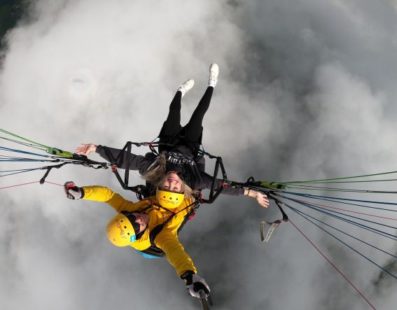 Tandembild Domi über den Wolken 2