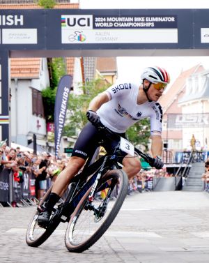 Simon Gegenheimer from the mountain bike racing team at the World Championships in Aalen 2024