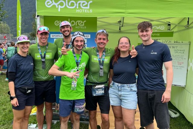 The team at the EXPO at the Allgäu Triathlon in Bühl am Alpsee